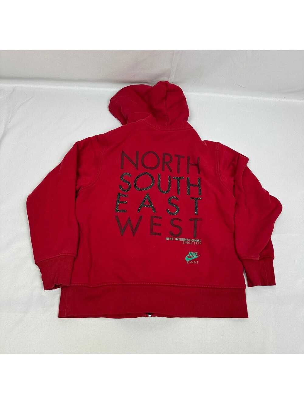 Nike Mens L Full Zip Hoodie Red Sportswear Graphic